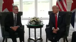 Trump calls for more Gaza food aid and talks up his golf course in meeting with UK’s prime minister
